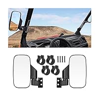 UTV Mirrors, UTV Side Mirrors Adjustable Rearview Mirrors, ABS Weather Resistant Side Mirrors, Universal Rear View Extended Accessories Compatible with 1.75-2 IN Roll Cage Rangers