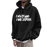 Hoodies Y2k for Men Letter Graphic Hoodie Casual Lightweight Gym Athletic Sweatshirt Fashion Pullover Hooded