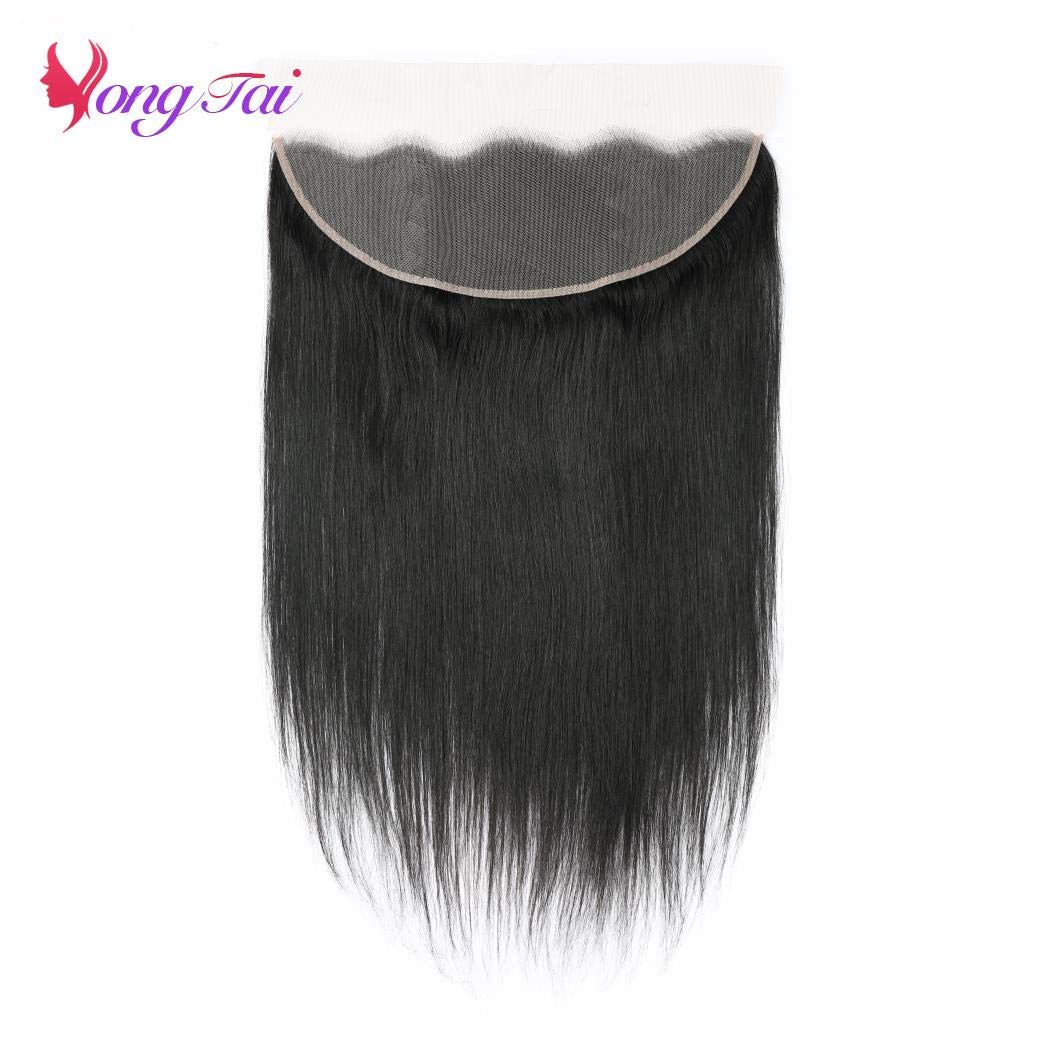 Malaysian Virgin Straight Hair with Lace Front 16 18 20+14 Inch 13x4 Ear to Ear Lace Frontal Closure with Bundles 100% Unprocessed Virgin Straight Human Hair Weave