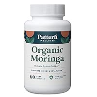 Organic Moringa Oleifera Supplement - Cell Defense & Antioxidant Support - Whole Leaf Complete Formula - Vegan Formula, No Fillers or Binders - 60 Non-GMO Capsules