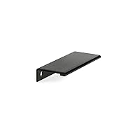Richelieu Hardware BP989880990 Lincoln Collection 3 1/8-inch (80 mm) Center-to-Center Brushed Black Modern Cabinet and Drawer Edge Pull Handle for Kitchen, Bathroom, and Furniture