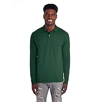 Jerzees Men's Long Sleeve Polo Shirts, SpotShield Stain Resistant, Sizes S-2X