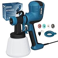 Paint Sprayer, 700W HVLP Electric Spray Paint Gun, with Cleaning & Blowing Joints 4 Copper Nozzles and 3 Patterns Paint Sprayers for Home Furniture, Walls, Cabinets, Fence, Door etc. EP62