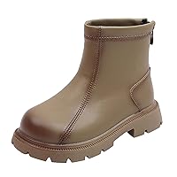 Fashion Spring And Autumn Children's Boots Boys' And Girls' Ankle Boots Thick Soles Girls Dress Boots Size 5 Big Girls
