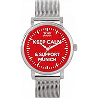 Football Fans Keep Calm and Support Munich Ladies Watch 38mm Case 3atm Water Resistant Custom Designed Quartz Movement Luxury Fashionable