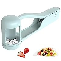 Grape Slicer for Baby, Grape Cutter for Toddlers Stainless Steel Grape Tomato Cherry Strawberry Cutter Tools Cutting into 4 Pieces Fruit Cutter for Fruit Salad Making