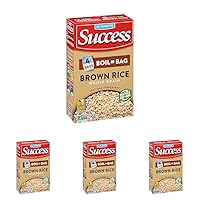 Success Boil-in-Bag Rice, Brown Rice, Quick and Easy Rice Meals, 14-Ounce Box (Pack of 4)