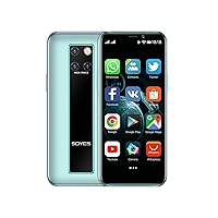 SOYES S10H Mini 4G Card Smartphone Unlocked RAM 3GB ROM 32GB Android 9.0 Ultra-Thin 3.49 Inch K13 Dual Sim 4G Student Mobile Phone Face Recognition (Green 3GB+32GB)