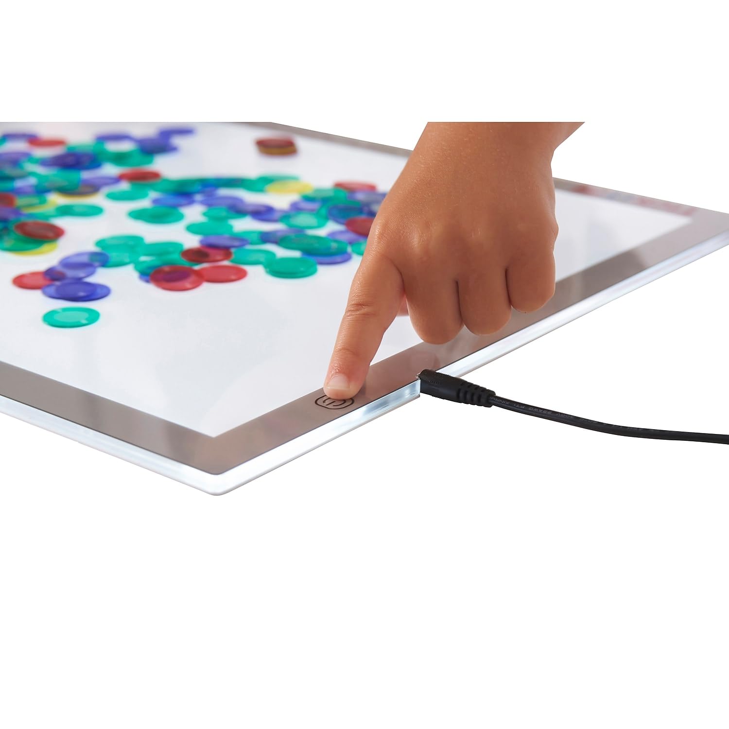 TickiT Ultra Bright LED Light Panel - In Home Learning Supplies for Sensory Play - Adjustable Brightness - Color and Shape Exploration on a Light Box