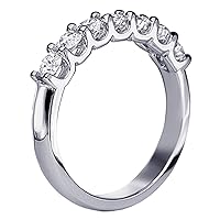 1.00 CT TW U-Prong Diamond Anniversary Wedding Ring in 14k White Gold