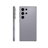 Carbon Fiber Phone Skin Compatible with Samsung Galaxy S24 Ultra - Solid Gray - Premium 3M Vinyl Protective Wrap Decal Cover - Easy to Apply | Crafted in The USA by MightySkins
