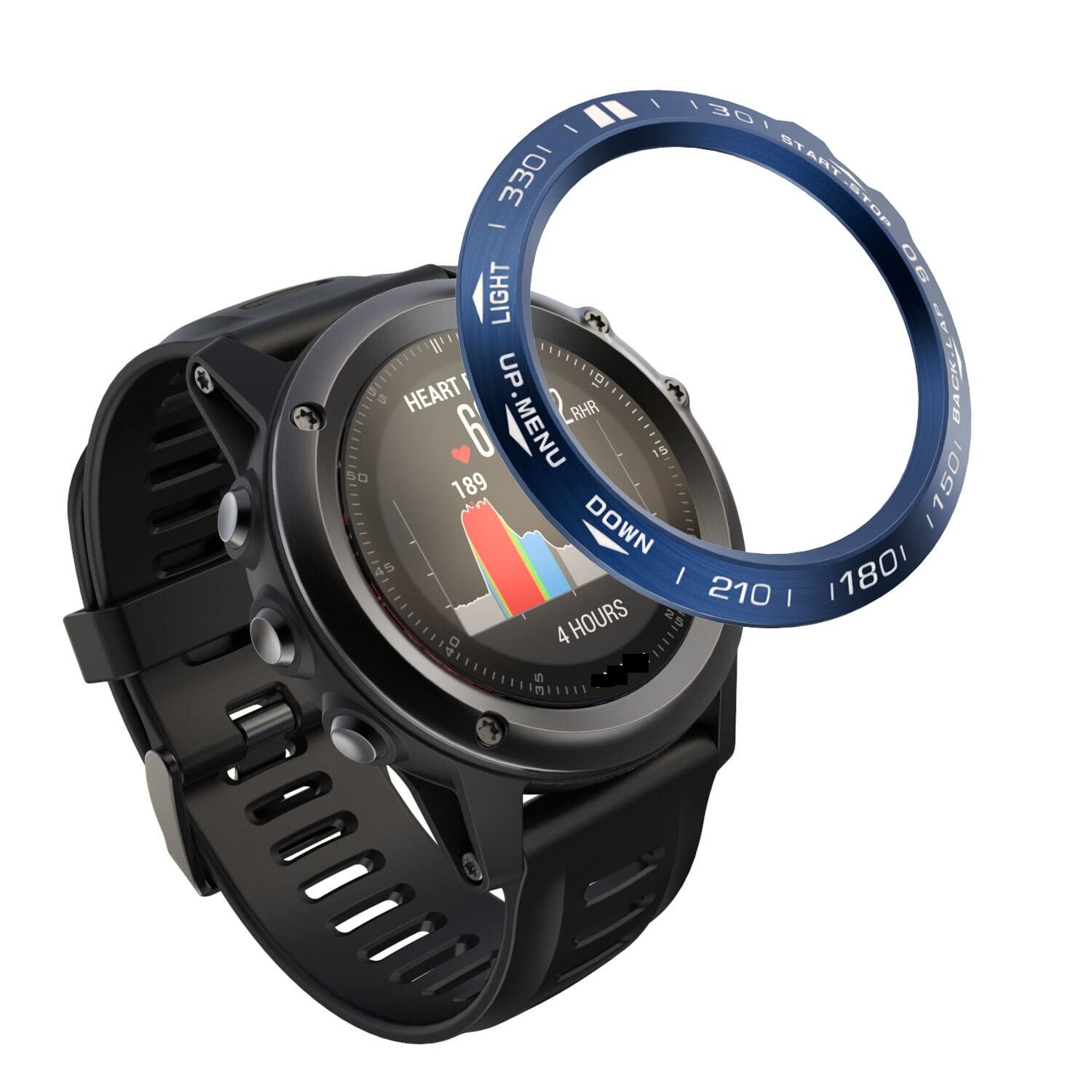 ANZOAT New Steel For Garmin Fenix 5X 5XPlus/Fenix 3 3HR Frontier Bezel Ring Adhesive Anti Scratch Metal Cover Smart Watch Accessories