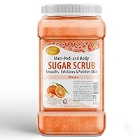 SPA REDI - Sugar Body Scrub, Mandarin, 128 Oz, Exfoliating, Moisturizing, Hydrating and Nourishing, Glow, Polish, Smooth and Fresh Skin - Body Exfoliator