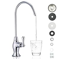 Chrome Reverse Osmosis Faucet, NSF Certified Lead-Free Drinking Water Faucet for Under Sink Water Filtration System and RO System, Non-Air Gap Chrome RO Faucet, Filtered Water Faucet FLR-575CP