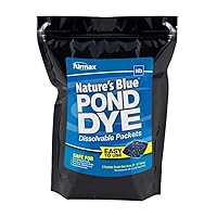 Airmax Nature's Blue Pond Dye Water Soluble Packets, Ecofriendly, No Mixing & Easy to Use, Enhances Natural Color, Treats up to 8 Acres, 16 Packets