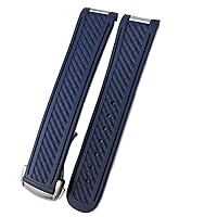 Watch Band For Omega SEAMASTER 300 AT150 DE VILLE SPEEDMASTER Soft Silicone Rubber Watch Strap Watch Accessories Watch Bracelet