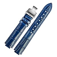 Genuine Leather watchband for Ballon Bleu Wrist Band Men Female Convex Leather Strap 14 * 8mm 18 * 11mm 20 * 12mm Fashion Bracelet (Color : 5, Size : 20-12mm)