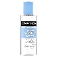 Oil-Free Liquid Eye Makeup Remover, Residue-Free, Non-Greasy, Gentle & Skin-Soothing Makeup Remover Solution with Aloe & Cucumber Extract for Waterproof Mascara, 3.8 fl. oz