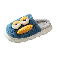 Womens House Slippers Fluffy Soft Slippers Women Slippers Autumn and Winter Fashion Comfortable Cartoon Cute Lying Flat Duck Women Robe and Slippers Set