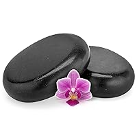 2 Pcs. Large Massage Stones - Includes Traveling Bag and Small Brown Box, Melt Away Stress to Soothe Muscle Tension, Soreness, Stiffness, Travel Bag for Protection