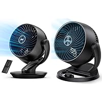 Dreo Table Fans for Home Bedroom, 9 Inch Quiet Oscillating Floor Fan with Remote, Air Circulator Fan & Fan for Bedroom, 2023 New Desk Air Circulator Fan for Whole Room, 9 Inch, 70ft Strong Airflow
