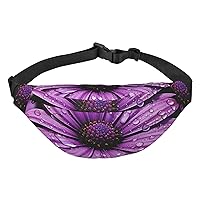 Purple Daisy Fanny Pack for Men Women Crossbody Bags Fashion Waist Bag Chest Bag Adjustable Belt Bag