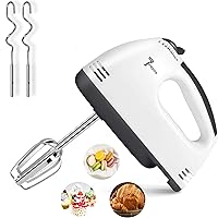 Hand Mixer Electric, 7 Speed Hand Mixer Electric Hand Mixer,Portable Kitchen Hand Held Mixer,Immersion Blender Whisk - White, MA (QI-DD-A70)