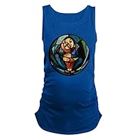Women's Maternity Tank Top Dk Stained Glass Mother and Child