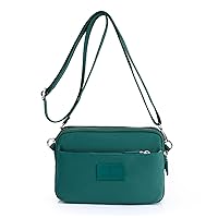 Oichy Crossbody Bags for Women Nylon Waterproof Shoulder Handbags Lightweight Everyday Purse with 4 Zipper Pockets