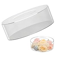 Clear Cake Stand 4mm Thickness Acrylic Cake Stand Round Fillable Cake Pillar Stand Cake Display Stand for Birthday Party Wedding Decorations 7.87x7.87x3.94 Inch Cooking Supplies