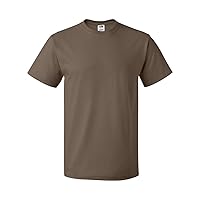 Fruit of the Loom mens 5 oz. 100% Heavy Cotton HD T-Shirt(3931)-CHOCOLATE-M-3PK