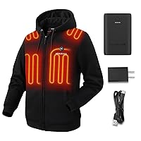 Unisex Heated Hoodie(Size XL), and an Extra 7200mAh Battery Pack and Plus 35W Fast-Charging Adaptor