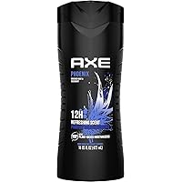 AXE Body Wash 12h Refreshing Scent Phoenix Crushed Mint and Rosemary Men's Body Wash with 100 percent Plant-Based Moisturizers 16 oz