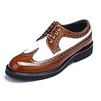 Casual Genuine Leather Lace-up Cap Toe Oxfords Dress Derby Formal Shoes for Men Business