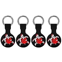 Canada Flag Turtle Soft Silicone Case for AirTag Holder Protective Cover with Keychain Key Ring Accessories