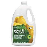 Seventh Generation 22831CT Natural Automatic Dishwasher Gel, Lemon, Jumbo 70 oz Bottle, 6/CT