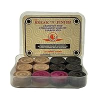 Professional Wooden Carrom Coin Set: International Federation Approved, Premium Quality Construction for Professional-Level Gameplay 24-Piece Set for Club Competitions and Home Entertainment