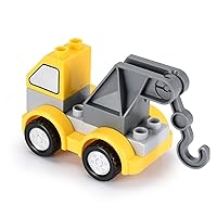 Forklift Crane Car Big Size Building Blocks Collocation Vehicle Blocks Accessory Children DIY Toys Bricks (Color : Crane)
