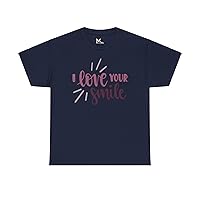 Unisex Funny Heavy Cotton T-Shirt: Heartwarming Tee Spread Joy with This Cheery Message, Occasions