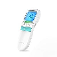 Motorola Care 3-in-1 Non-Contact Baby Forehead Thermometer - Body, Food or Liquid Temperature, Handheld Clinical Device for Kids, Adults - No Touch, Quick & Accurate Reader-Large Display, White