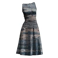 Women's Straps Hanging Neck Casual Dress Elastic Summer Fit Comfortable Casual Dress See Throw Dresses for Women