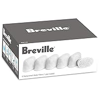 6-Pack Charcoal Water Filters Compatible with Breville BWF100 Machines, Water Filter Replacements for Breville Espresso Machine