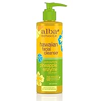 Alba Botanica Pore Purifying Pineapple Enzyme Hawaiian Facial Cleanser, 8 oz. (Pack of 2)