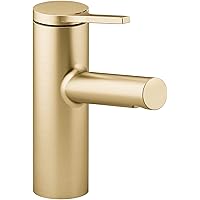 KOHLER 99491-4-2MB Elate Single-Handle Bathroom Faucet with Pop-Up Drain Assembly, One Hole Bathroom Sink Faucet, 1.2 gpm, Vibrant Brushed Moderne Brass