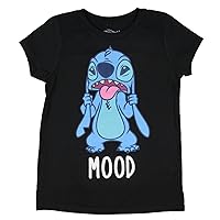 Disney Lilo and Stitch Girl's Stitch Sad Face Mood Graphic T-Shirt