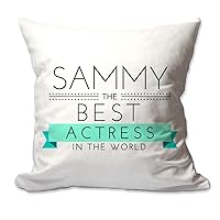 Personalized Best Actress in The World Throw Pillow