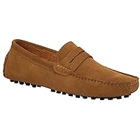 Mens Driving Penny Loafers Suede Moccasins Slip On Casual Dress Boat Shoes