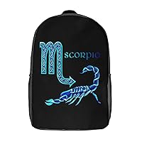 Scorpio Unisex 17 Inch Travel Backpack Casual Daypacks Computer Shoulder Bag for Work Shopping