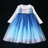 Girls' Princess Dress,Halloween Frozen Aisha Cosplay Costume.5 Pieces.