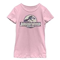Fifth Sun Little, Big Jurassic World Camo Logo Girls Short Sleeve Tee Shirt